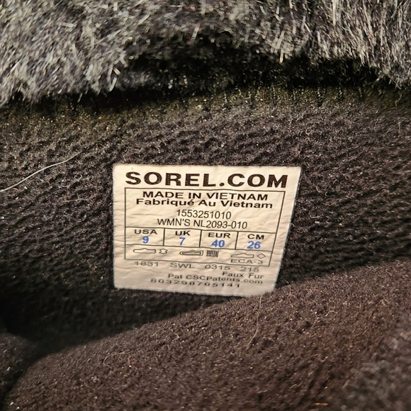 Sorel Tivoli Black suede boots size 9 - Picture 2 of 6